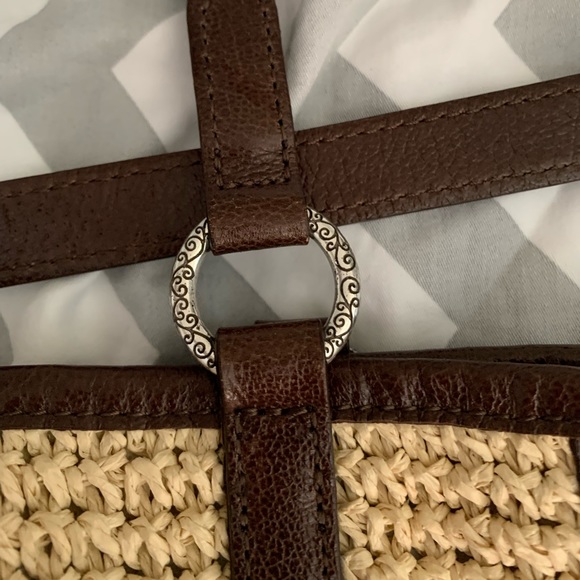 Brighton Peace Sign Brown Tote Purse - Picture 5 of 10